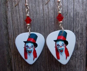 Evil Clown with Top Hat Guitar Picks with Red Swarovski Crystals - Picture 1 of 3