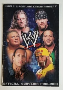 SIGNED CENA BATISTA UNDERTAKER ++++++++  WWE 2002 WWE Official Souvenir Program - Picture 1 of 12