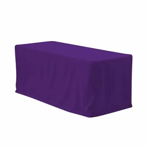 6 ft. Fitted Polyester Rectangular Tablecloth, Premium Tableclothes for weddings - Picture 1 of 72