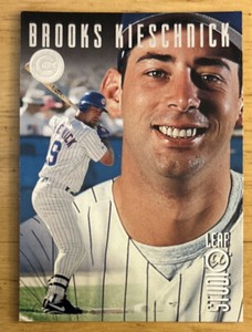 1996 Donruss Leaf Studio Brooks Kieschnick ￼Baseball Card #115 Cubs OF VG