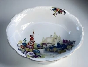 Vintage Cottage Lupine Flower Garden Serving Dish - Picture 1 of 3