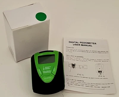 Podómetro digital verde clip a cintura American Cancer Society casi nuevo enlaces de salud Foto 1 de 4