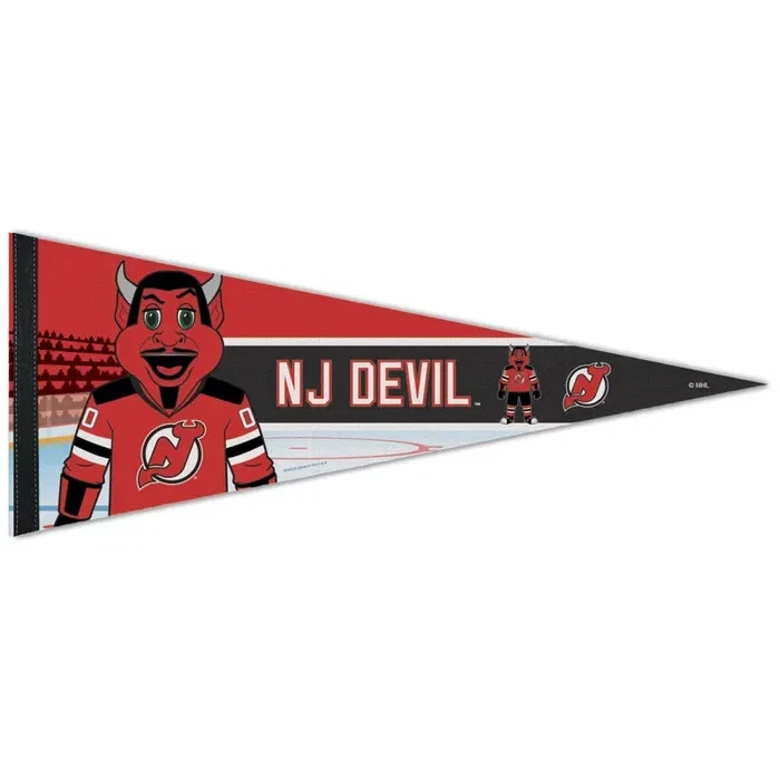 NUEVO JERSEY DEVIL BANDERÍN CALIDAD PREMIUM 12"X30" NJ DEVIL BANNER NHL Foto 1 de 1