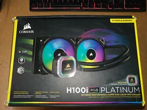 Corsair Hydro Series H100i RGB Platinum 240mm Liquid CPU Cooler (CW-9060039-WW) - Bild 1 von 5