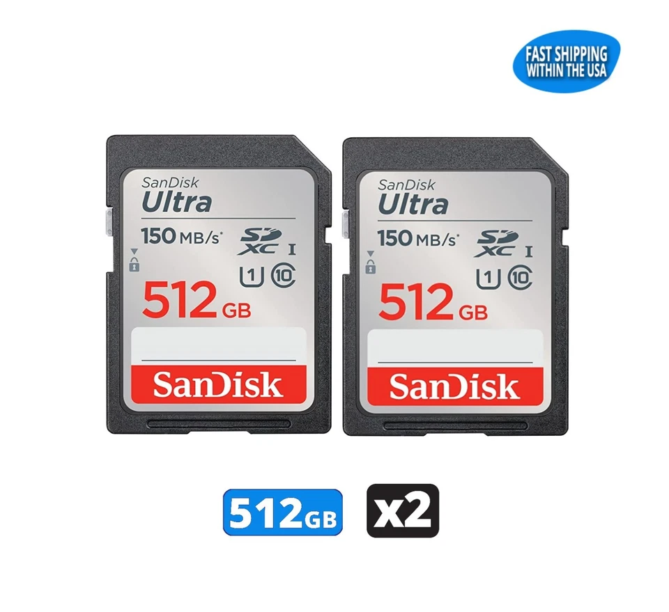SanDisk 512GB ULTRA SDXC SD 150mb/s Camera Flash Memory Card SDSDUNC-512G-GN6IN
