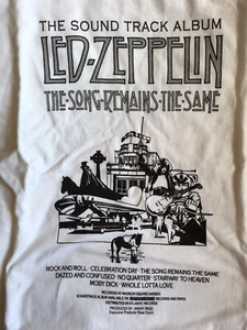 Led Zeppelin The Songs Remains The Same Brand New White Cotton Tee Size Large - Picture 1 of 4
