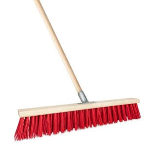 ✅ Straßenbesen 30 - 100cm Breit Besen rot Kehrbesen mit oder ohne Besenstiel - Bild 1 von 36