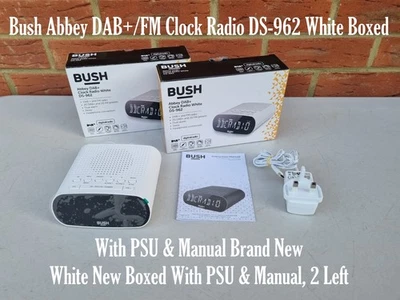 Bush Abbey DAB+/FM Clock Radio DS-962 White Boxed With PSU & Manual Brand New - Image 1 of 4
