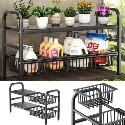 Under Kitchen Sink Shelf Storage Extensible Adjustable Cupboard Chest Organiser~ - Image 1 of 4