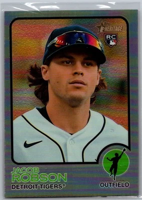 2022 Topps Heritage High Number Silver Refractor Rookie /373 Jacob Robson #588 - Image 1 of 2