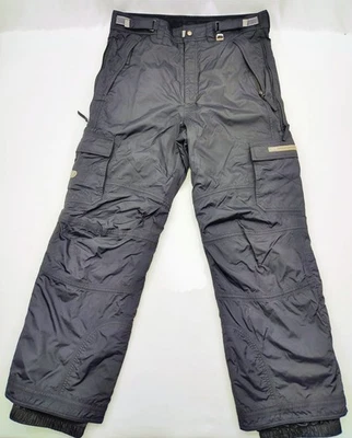 CB Sports Mens Insulated Ski Snowboarding Pants Size Large Black Suspenders NICE - Image 1 of 4