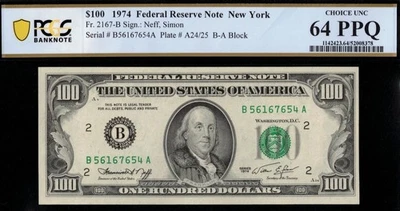 1974 $100 FRN B56167654A P.C.G.S #64PPQ - Image 1 of 3