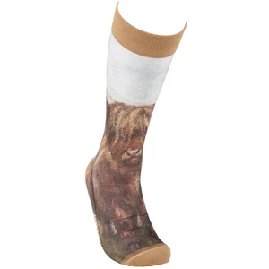 Calcetines hasta la rodilla Highland Cows unisex talla M/L primitivos de Kathy novedad nuevos - Imagen 1 de 3