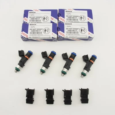 4X Fuel Injectors Bosch Fits For 52lb 550cc EV14 Audi A4 Golf Jetta Passat New Foto 1 de 4