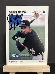 Tarjeta de béisbol autografiada firmada por Rodney Lofton 1992 Skybox Minor Hagerstown Suns - Imagen 1 de 1
