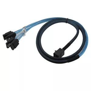 SAS Sata Cable Internal HD Mini SAS SFF-8643 Host to 4 SATA Hard Drive Cable - Bild 1 von 5