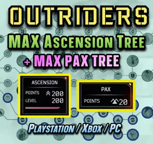 OUTRIDERS Max PAX & ASCENSION Tree Points • Modded (Playstation | XBOX | PC) - Foto 1 di 3