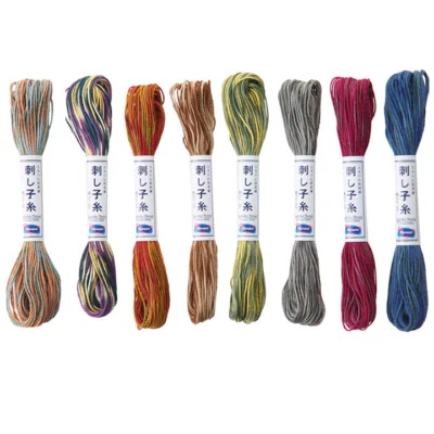 New Color JAPANESE Embroidery SASHIKO Olympus Thread  20m Coloful COL 91-98 - Image 1 of 4