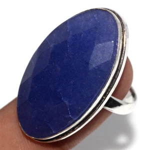 Simulated Blue Sapphire 925 Silver Plated Ring Us 9 Exquisite Jewelry AU h220 - Picture 1 of 3