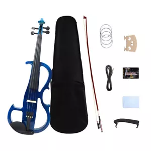 16 Inch Electric Viola Suitable Beginners Street Art Style Viola New Blue - Picture 1 of 16