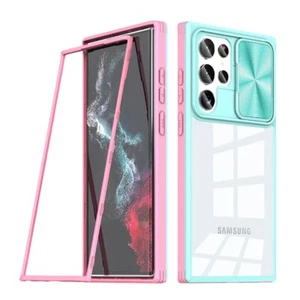 For Samsung Galaxy S22 Ultra Case Full Protective Cover Slide Camera Lens Blue - Picture 1 of 1