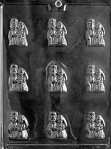 BS BRIDE & GROOM PIECES mold molds Chocolate Candy heart valentines - Picture 1 of 1
