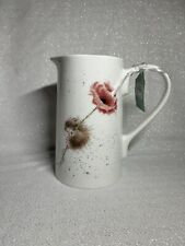 Royal Worcester Wrendale Design Fine Bone China 2 Pint Jug Mouse and Poppy