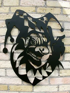 Clown Joker -einzigartige Dekoration aus 3mm Stahl H=60cm Handarbeit  - Picture 1 of 3