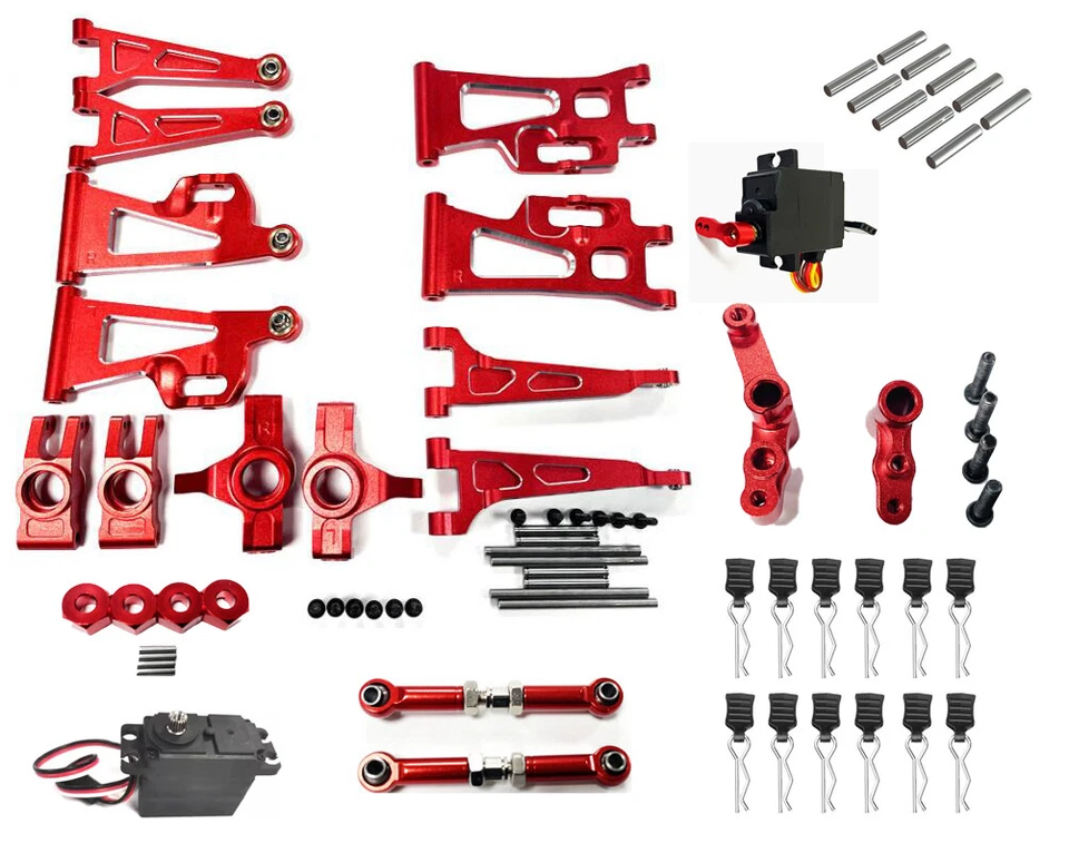 Metal Suspension Arm/Hub Carrier Upgrade parts For RC MJX 14210 14209 1/14 4WD - Image 1 of 1