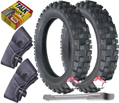 Enduro Cross 2X Reifen Schlauch VeeRubber 3,00x12 Pocket passend für Simson SR50 - Bild 1 von 3