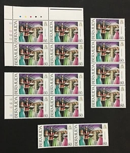 Bermuda 1994 XF MNH Sc#690, blocks of 4, Strip of 4, & Pair, Cv$20 - Picture 1 of 2