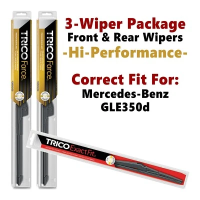 Wipers 3-pk Hi-Performance fits 2016 Mercedes-Benz GLE350d 25260/220/12J Foto 1 de 4