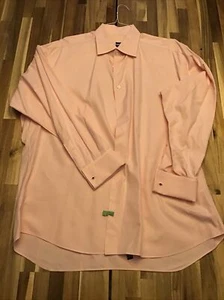 IKE BEHAR Men’s Pink Dress Shirt Size 17.5 Made In New York Cotton Used - Picture 1 of 6