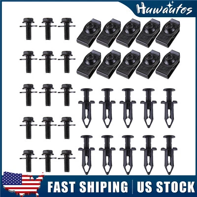 For Nissan Body Bolts U-nut Clips - M6 Engine Under Cover Splash Shield Guard Foto 1 de 4