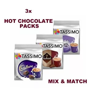 Tassimo T Discs Pods: HOT CHOCOLATE PACK - MILKA, CADBURY, SUCHARD, YOU CHOOSE! - Picture 1 of 6