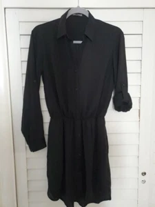 Express ~Woman Size XS/Petite~ Black Fit & Flare Mini Dress Lined, Pockets. - Picture 1 of 1