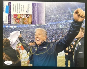 PETE CARROLL SIGNED 8X10 PHOTO SEATTLE SEAHAWKS FOOTBALL COACH USC TROJANS A JSA - Picture 1 of 1