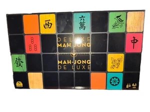 Legacy Deluxe Mah Jong Classic Game with Two-Toned Tiles and Lined Wood Storage - Picture 1 of 7