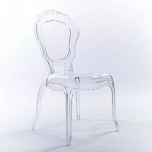 Nichos V2 Transparente Estilo Francés Silla Fantasma Vestido Transparente Sillas de Comedor Laterales - Imagen 1 de 5