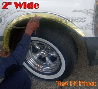 Para:Furgoneta Chevy Express 2003-2015/GMC Savana guardabarros de acero inoxidable arco labial 4 piezas 2" Foto 1 de 4