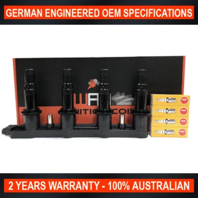 OEM Quality Ignition Coil Pack & 4x NGK Spark Plugs for Holden Barina TM 1.6L - Image 1 of 4