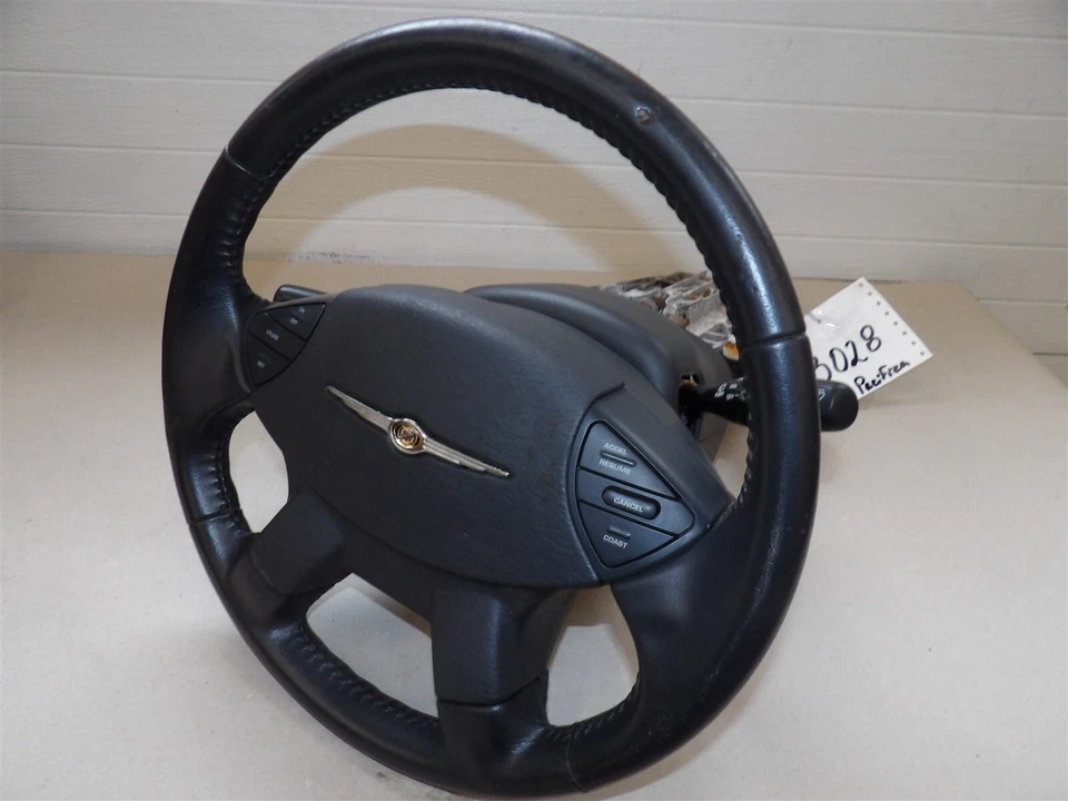 COLUMNA DE DIRECCIÓN INCLINABLE CHRYSLER PACIFICA 2004-08 Rueda Cuero Negro Radio Crucero Foto 1 de 4