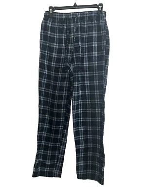 Croft & Barrow Sleep Lounge Blu/ White Plaid Pants Sz S W26L29 - Image 1 of 4