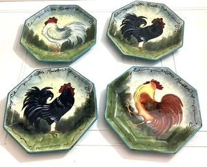 Menge 4 Susan Winget Zertifiziert International Dekorativ Hahn Teller - Bild 1 von 8