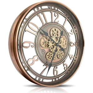 DORBOKER Real Moving Gears Wall Clock Large Modern Metal Clocks for Living Room - Picture 1 of 3