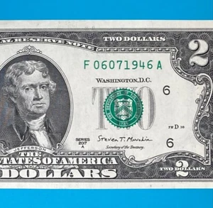 June 7, 1946 / 6 July 1946 (F 06071946 A) BIRTHDAY Note $2 Two Dollar Bill *AU* - Picture 1 of 4