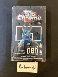 2003-04 NBA TOPPS CHROME Sealed BASKETBALL HOBBY BOX -Lebron-Wade RC-AUTO? - Picture 1 of 4