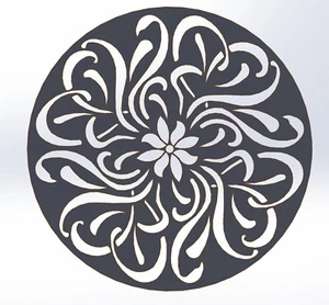 22 DXF file CNC 2 G-CODE Industrial Laser Cut Router Vinil Round Mandala Nr.0696 - Picture 1 of 24