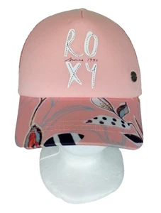 Roxy 1990 Logo Womens Floral Pink Snapback Cap - Picture 1 of 8