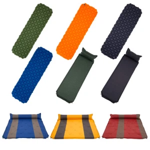 Inflatable Moisture-proof Sleeping Pad Tent Mat Travel Camping Mattress Gear New - Picture 1 of 34